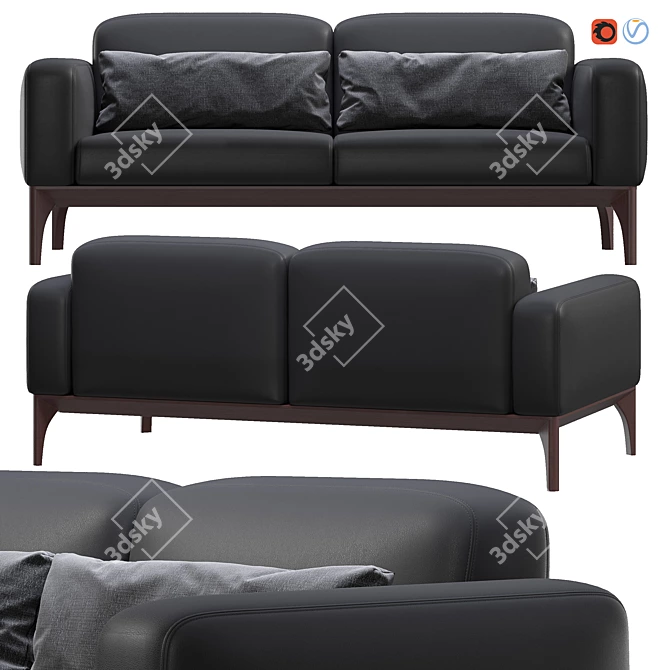 Comfort and Style: FIOTTO Sofa Set 3D model image 1