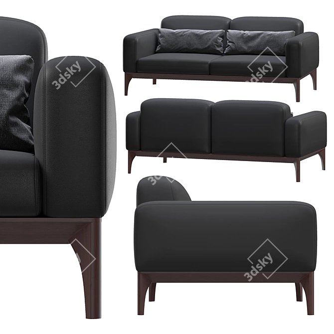 Comfort and Style: FIOTTO Sofa Set 3D model image 2