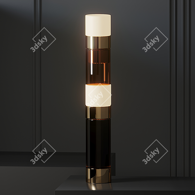 Stacking D Floor Lamps: Modern Elegance 3D model image 2