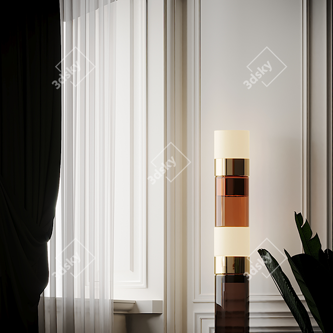 Stacking D Floor Lamps: Modern Elegance 3D model image 4