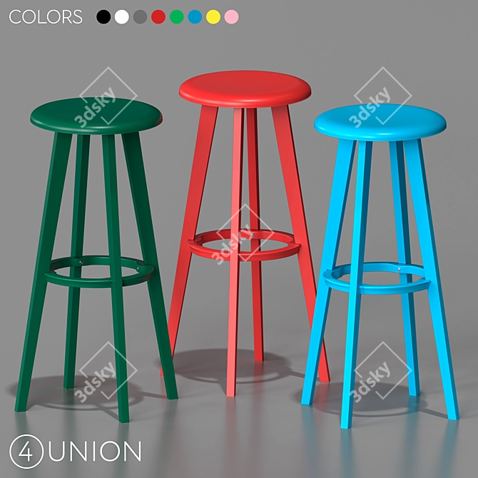  Stylish BC-8087 Bar Stools 3D model image 1