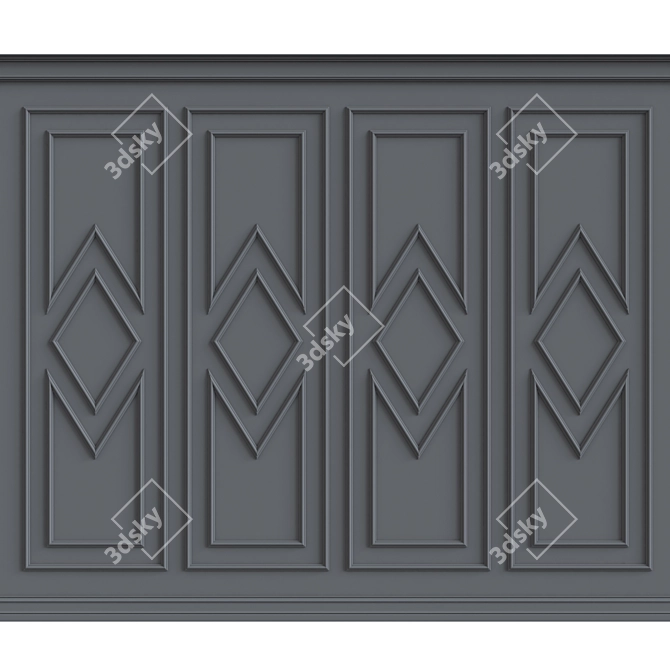 3D Wall Moulding Solution 3D model image 1