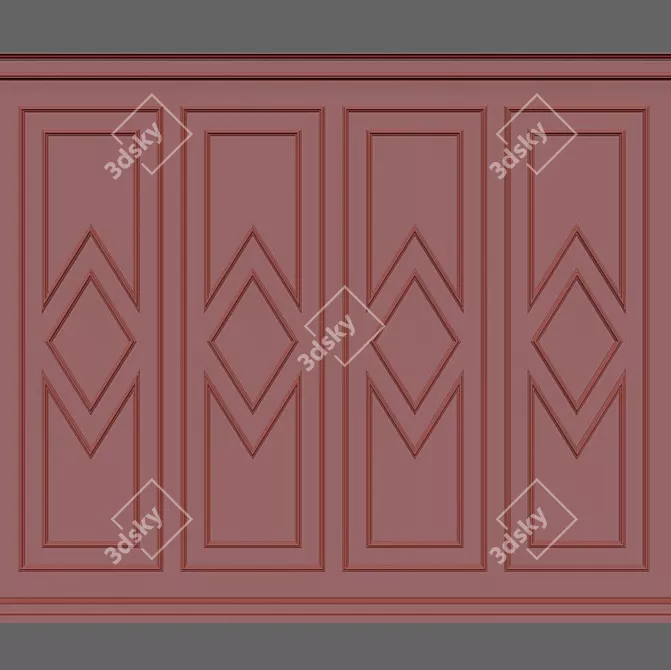 3D Wall Moulding Solution 3D model image 2