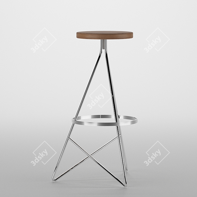 Modern Bar Chair - Stylish and Comfortable 3D model image 1