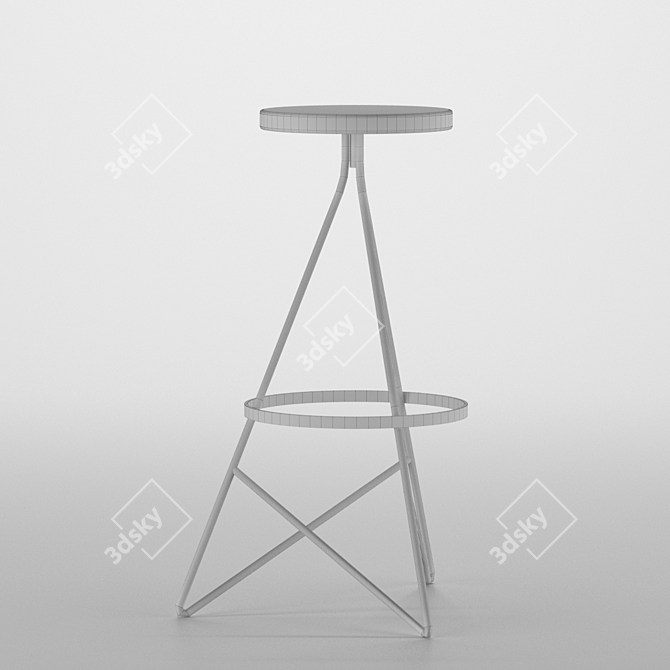 Modern Bar Chair - Stylish and Comfortable 3D model image 2