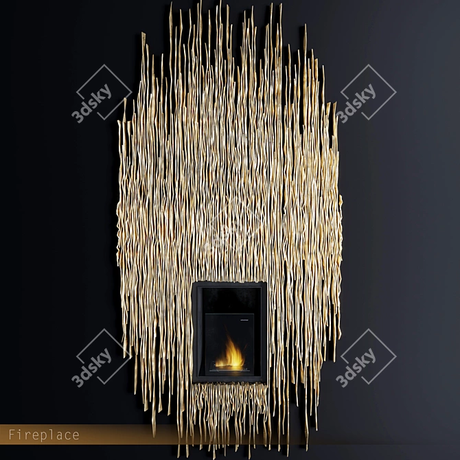 TEKA Wall Mounted Bioethanol Fireplace 3D model image 1