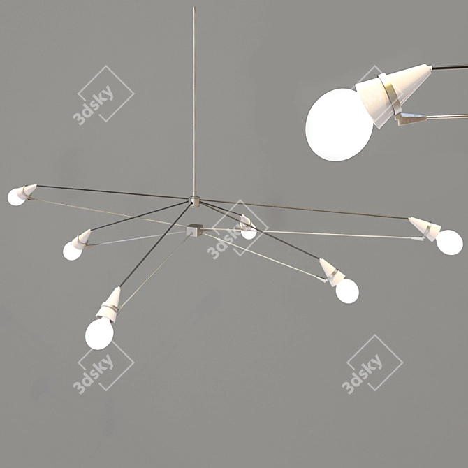 Modern LED Lamp for Stylish Spaces 3D model image 1