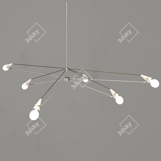 Modern LED Lamp for Stylish Spaces 3D model image 2