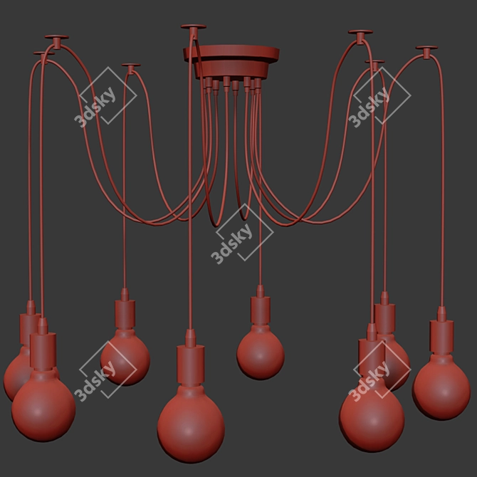 Wire Jungle Pendant: Modern Lighting 3D model image 2