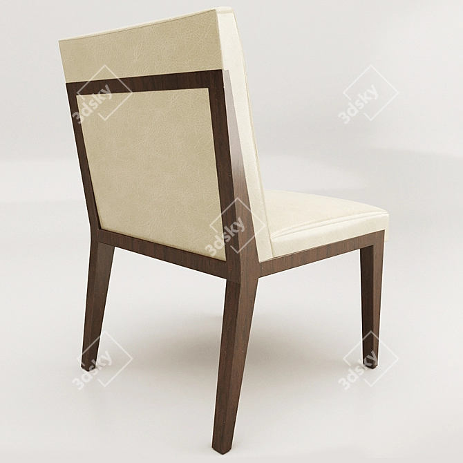 Modern Hampton Dining Side Chair 3D model image 2