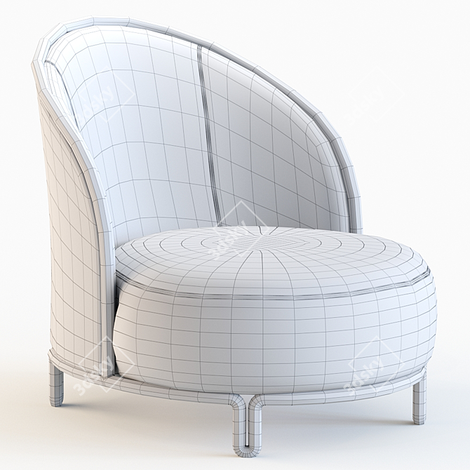 Clan Milano 2019 PIPE Armchair: Elegant Design 3D model image 3