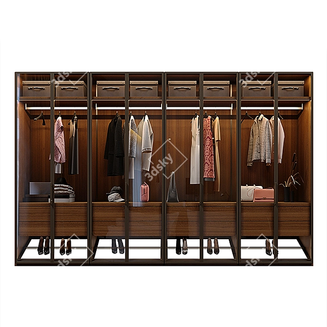 Boffi Antibes - Stylish Wardrobe System 3D model image 2