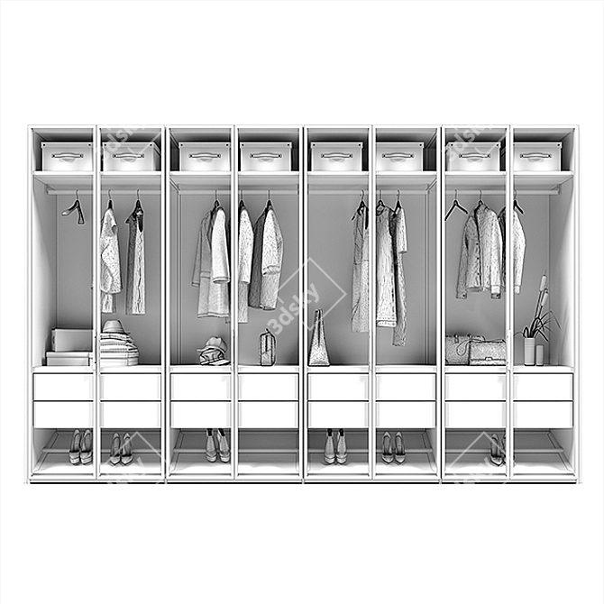 Boffi Antibes - Stylish Wardrobe System 3D model image 3