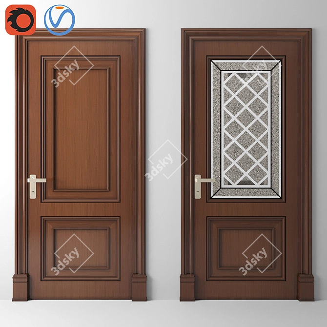 Sleek Steel Door - DOOR_03 3D model image 2