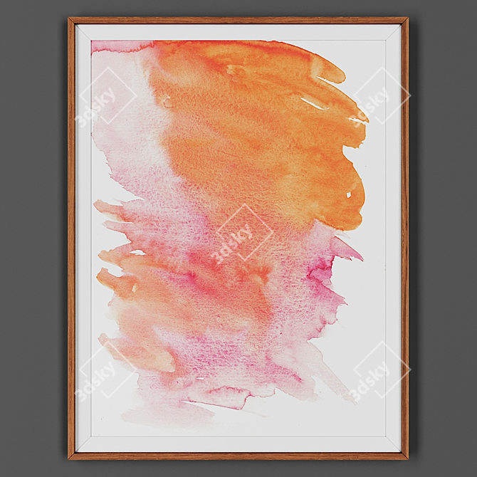 Wooden Framed Picture 3D model image 1