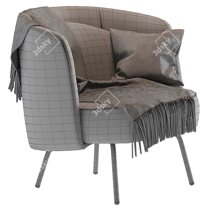 Sleek and Stylish Ditre Italia Lucia Armchair 3D model image 3