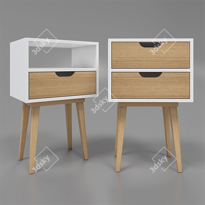 Sleek and Compact Side Table 3D model image 1