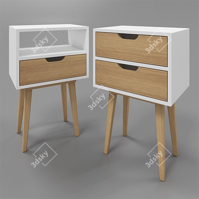 Sleek and Compact Side Table 3D model image 2