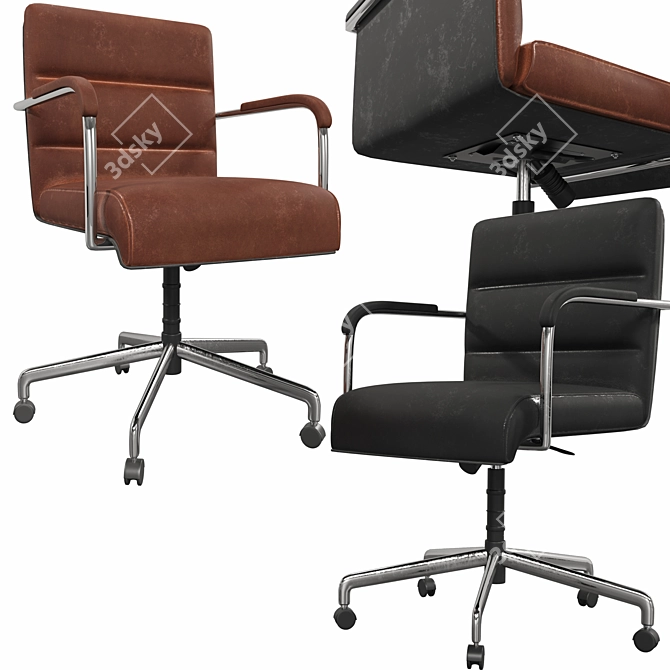 Sophia Leather Conference Chair 3D model image 1