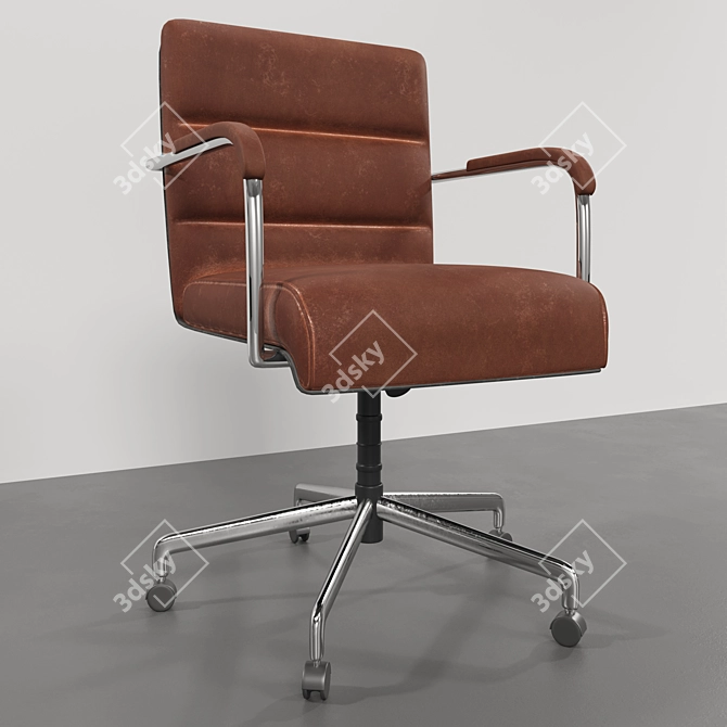 Sophia Leather Conference Chair 3D model image 2