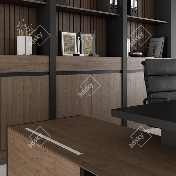 Executive Office Furniture Set 3D model image 2