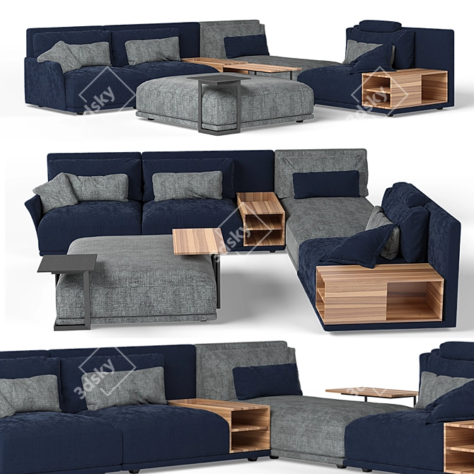 Elegant Isola Sofa by Nicoline 3D model image 1