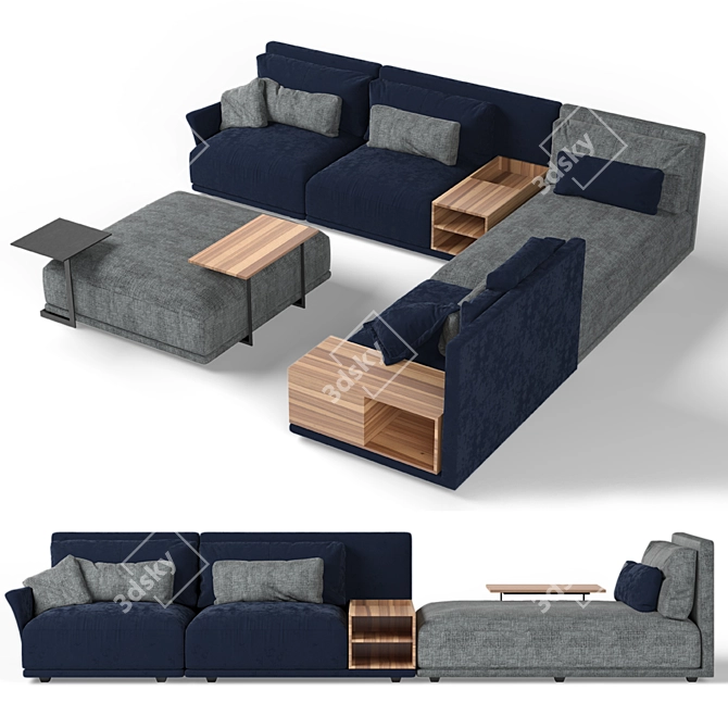 Elegant Isola Sofa by Nicoline 3D model image 2