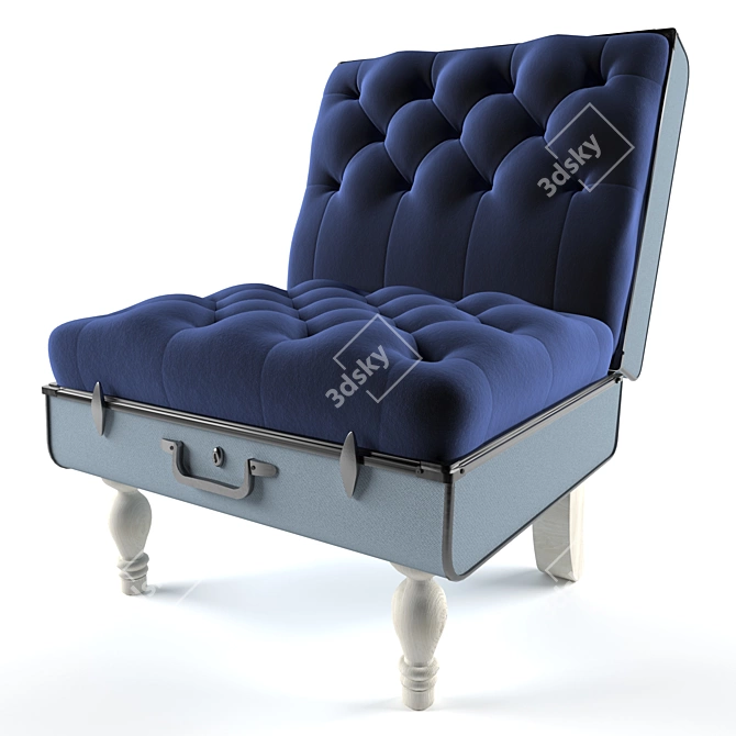 Traveler's Rest: Suitcase Sofa 3D model image 2