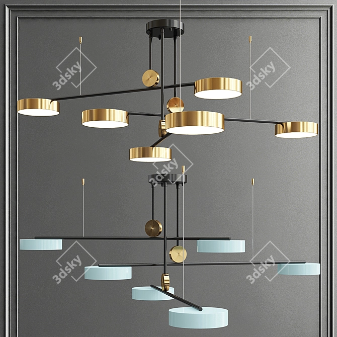 Modern LED Ceiling Chandelier 3D model image 1