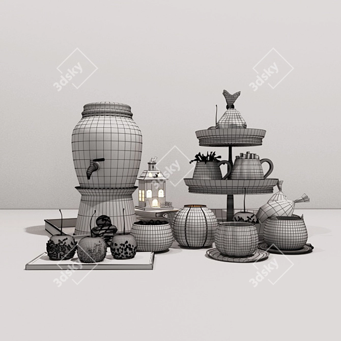 Spooky Halloween Tableware Set 3D model image 3