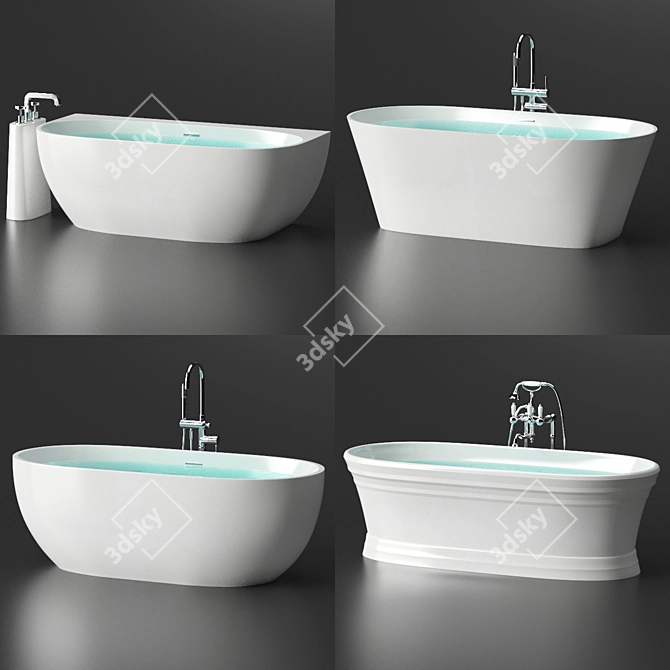 Luxury Bathroom Set by Ravak 3D model image 1