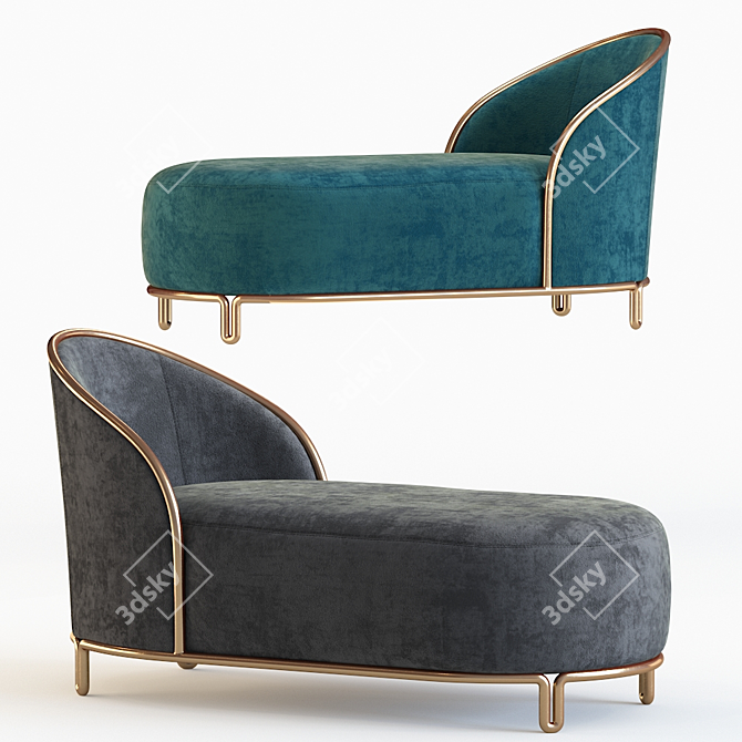 Clan Milano PIPE Chaise Lounge 3D model image 1