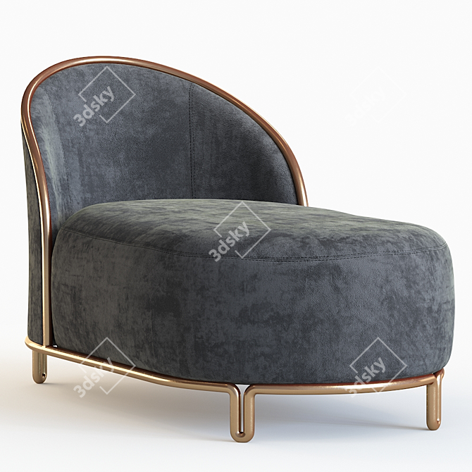 Clan Milano PIPE Chaise Lounge 3D model image 2