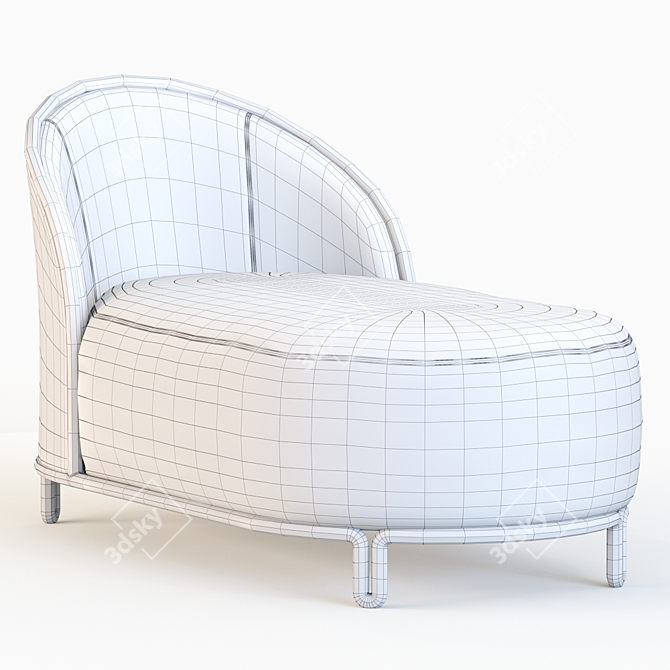 Clan Milano PIPE Chaise Lounge 3D model image 3