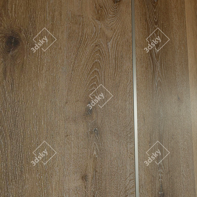 Elegant Wood 3D Wall Panel 3D model image 2