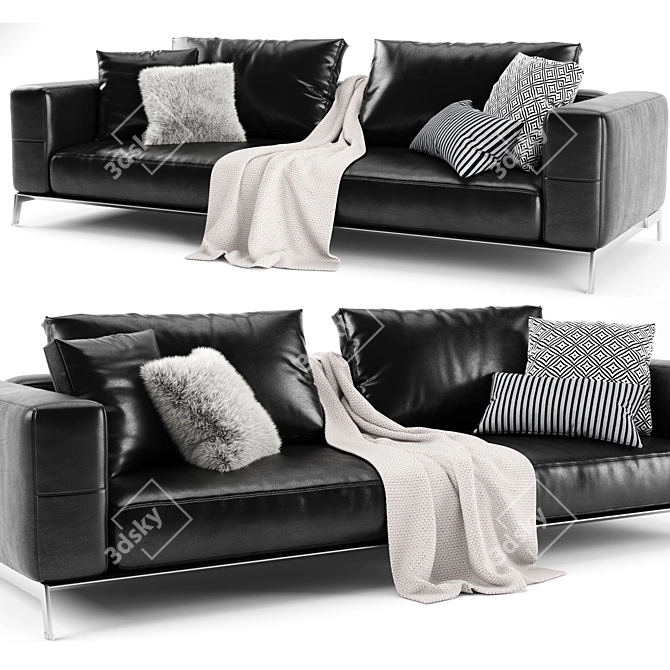 Modern Flexform Ettore Sofa 3D model image 2