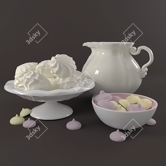 Rustic Jug Set 3D model image 1