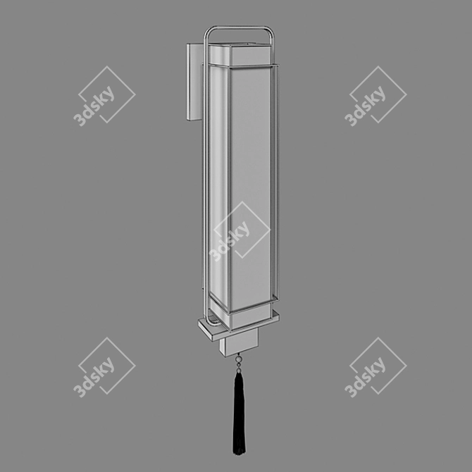 Modern Oriental Wall Light 3D model image 3