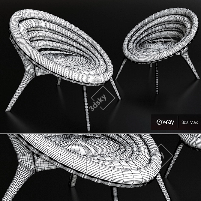 Innovative Chair: Modern Design & Premium Materials 3D model image 3