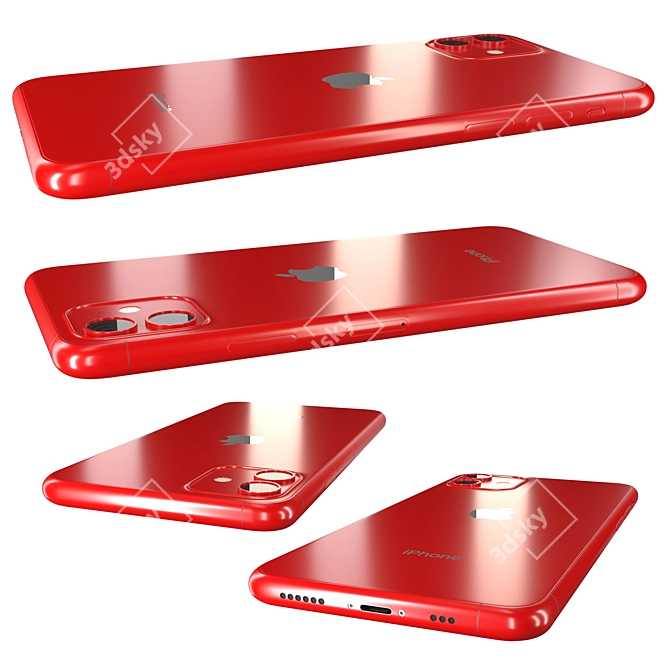 iPhone 11 - Realistic 3D Model 3D model image 2