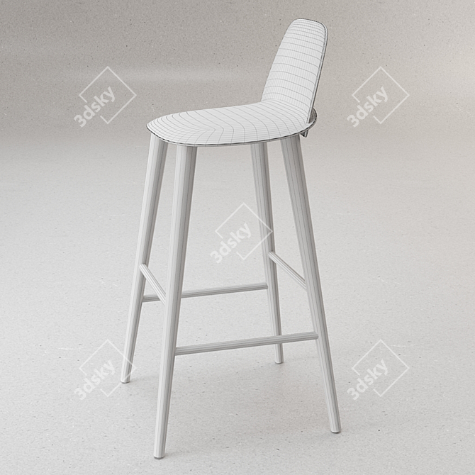 Sleek Bar Chair for Corona Render 3D model image 2