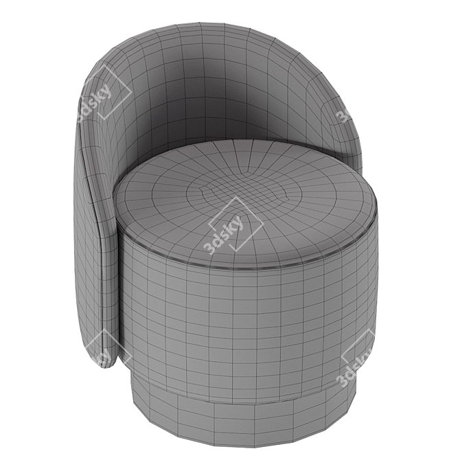 Modern Tacchini Pastilles Small Armchair 3D model image 3
