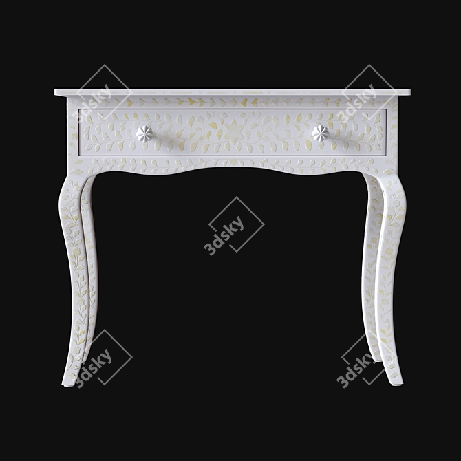 Mosaic Inlay Dressing Table: Amira Elegance 3D model image 2