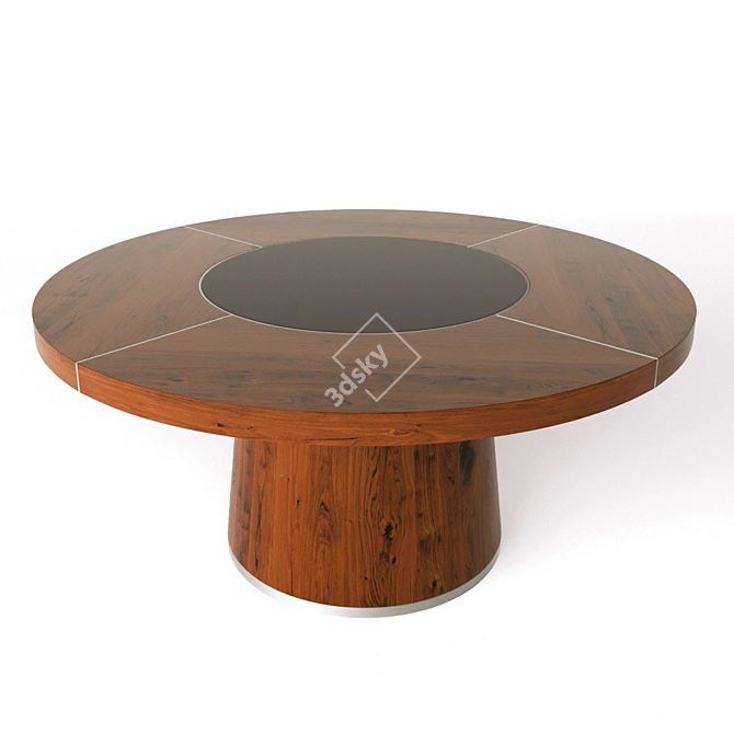 Sleek Round Dining Table 3D model image 1