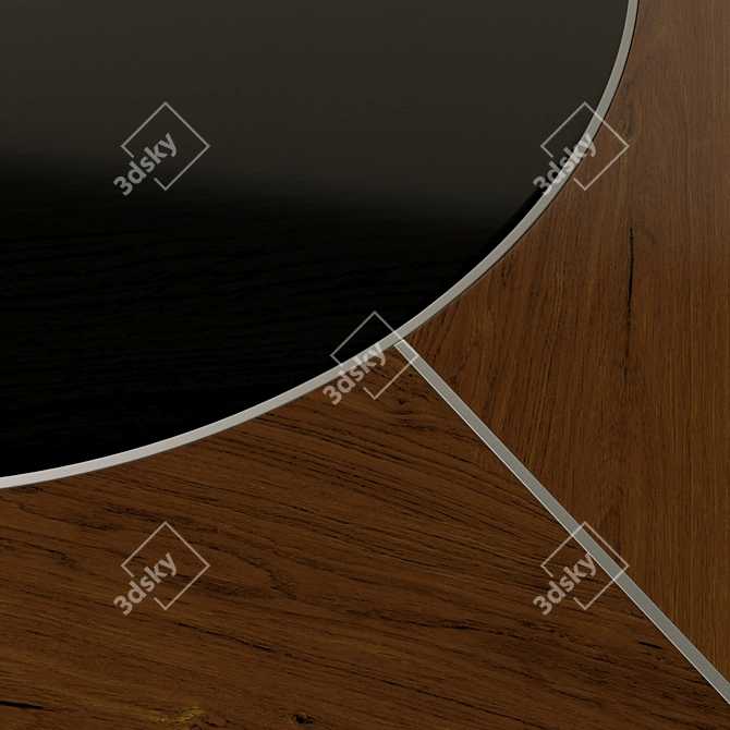 Sleek Round Dining Table 3D model image 2