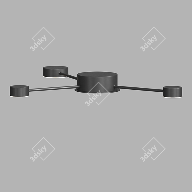 Scandinavian Style LED Ceiling Chandelier 3D model image 2