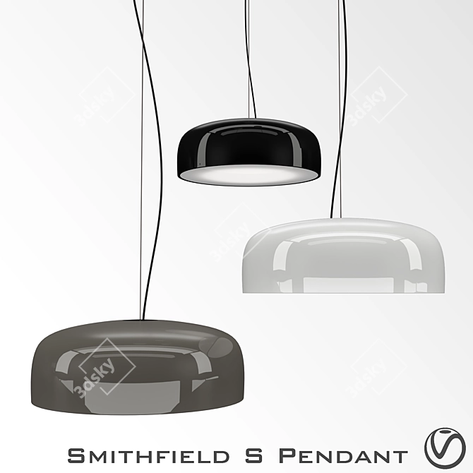 Sleek Smithfield Pendant: Modern Lighting Solution 3D model image 1