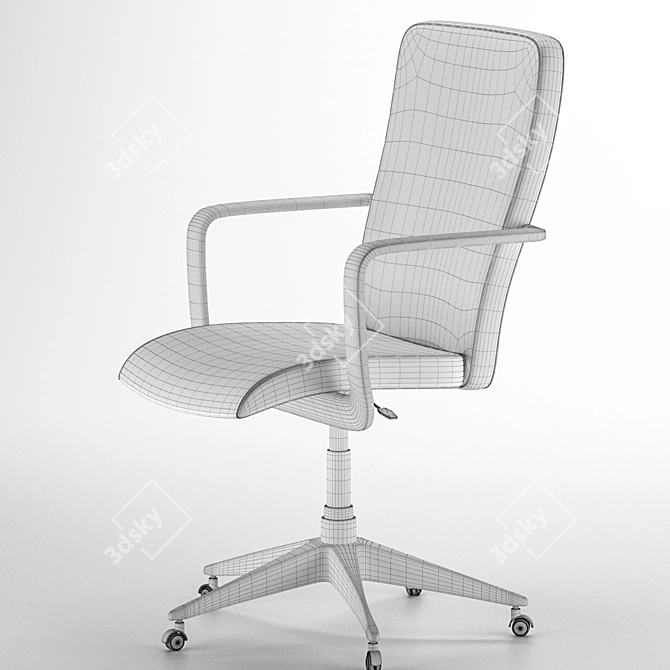 ErgoMax Office Chair: Comfort & Style 3D model image 2