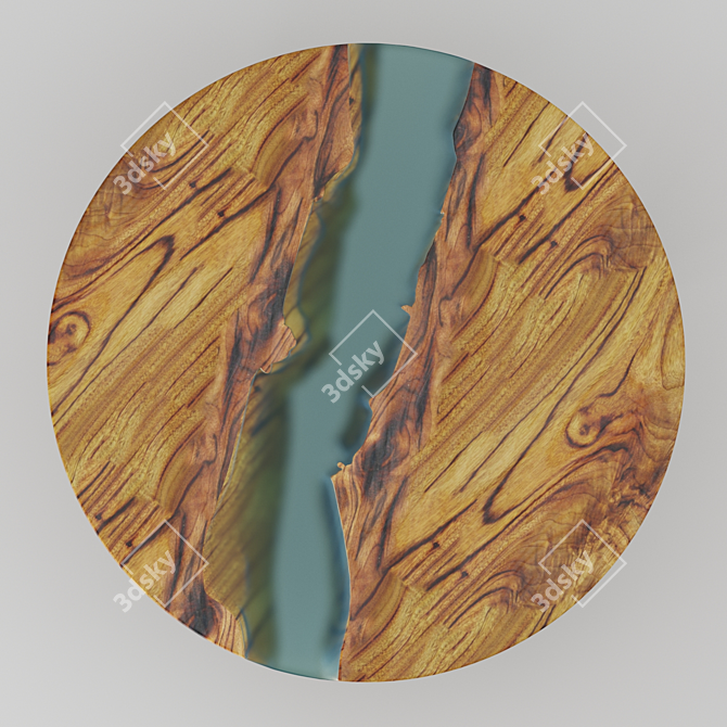 Rustic River Slab Table 3D model image 3