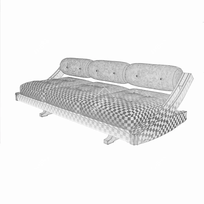 Italian Design Gianni Songia Daybed 3D model image 3